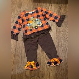Turkey Outfit with Ruffle Pants. Baby, Size 12-18